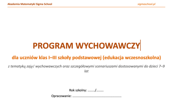Lekcje wychowawcze – klasy 1–3, 108 scenariuszy