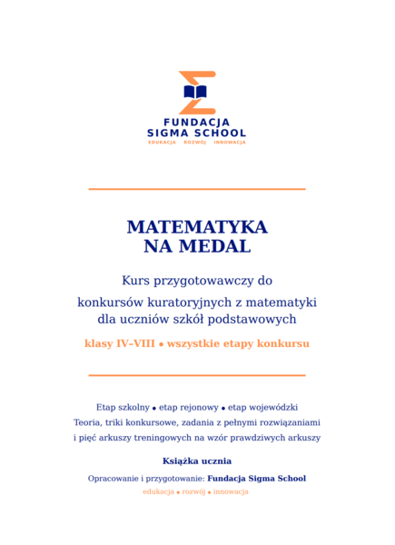 Konkurs kuratoryjny z matematyki – kurs przygotowawczy, klasy 4–8