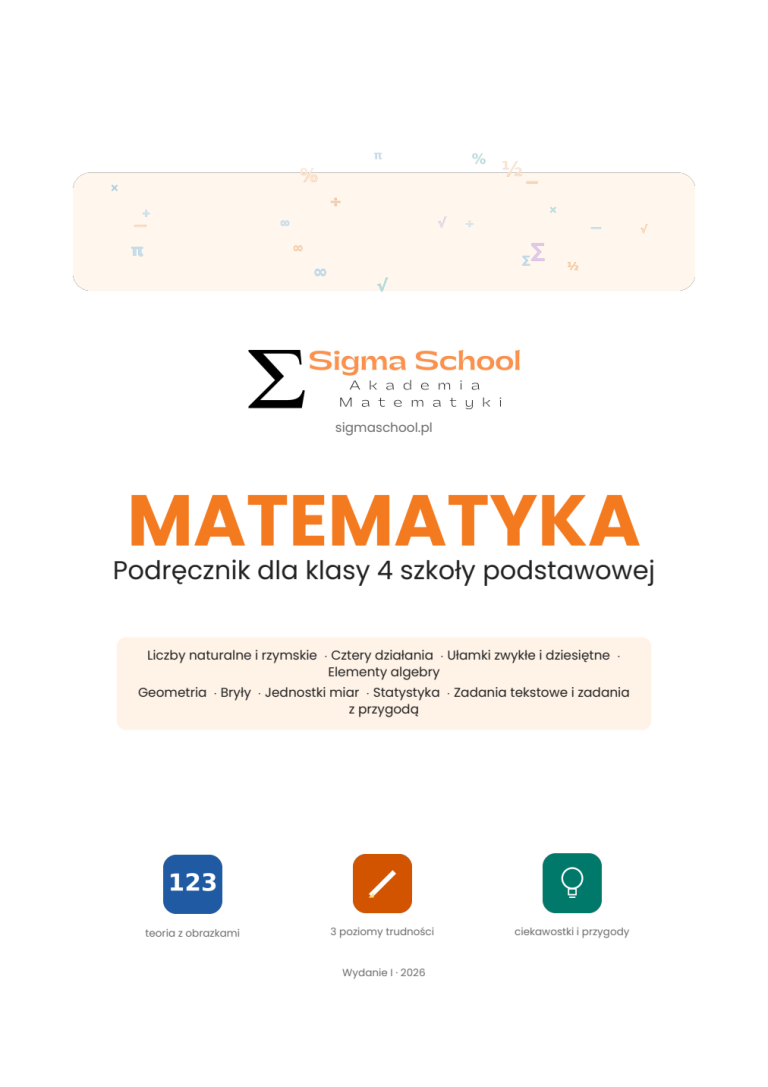 Matematyka klasa 4 – podręcznik PDF, teoria, ćwiczenia i odpowiedzi