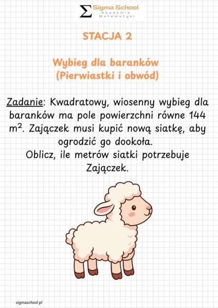 Wielkanocne stacje zadaniowe z matematyki – klasa 7